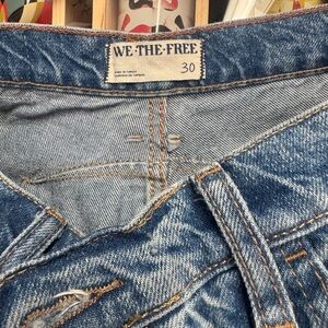 We The Free Distressed Blue Denim Jeans